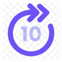 10 segundos de avance rápido  Icono