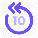 10 S hacia atrás  Icono