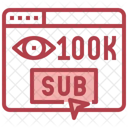100 K Subscriber  Icon