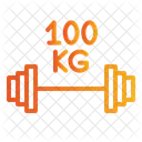 100 kg Langhantel  Symbol