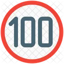 100 km Geschwindigkeit  Symbol