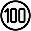 100 km Geschwindigkeit  Symbol