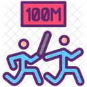 100 M Relay Relay Race Race Symbol