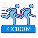 100 M Relay Relay Race Race Icon
