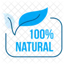 100 Natural Purity Eco Friendly Icon