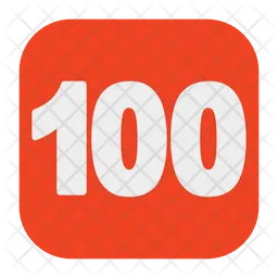 100 Number  Icon