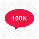 100000 Me Gusta El Logo Gracias Icono