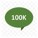 K 100000 Like Logo Icon