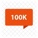 K 100000 Like Logo Icon