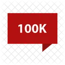 K 100000 Like Logo Icon