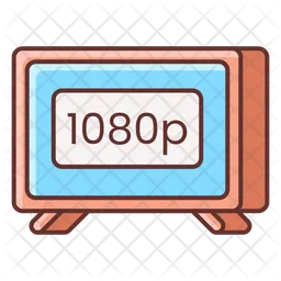Televisão 1080P  Ícone