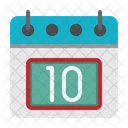 10 Fecha Calendario Icono