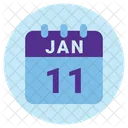 Enero Fecha Calendario Icono