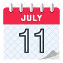 11 De Julio Julio Dia Del Calendario Icono