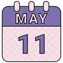Mayo Calendario Fecha Icono