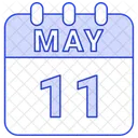 Mayo Calendario Fecha Icono