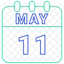 Mayo Calendario Fecha Icono