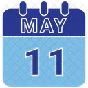 Mayo Calendario Fecha Icono
