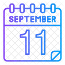 11 De Septiembre Septiembre Dia Del Calendario Icono