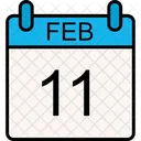 11 February Date Schedule Icon