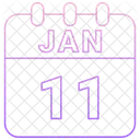 January Date Calendar Icon