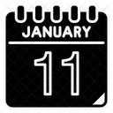 January Day Calendar Icon