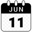 June Date Calendar Icon