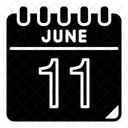 11 Juni Juni Kalendertag Symbol