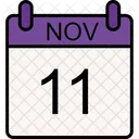 11 November Day Calendar Icon