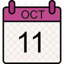 11 October Day Event Icon