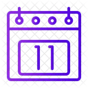 11 Data Calendario Ícone