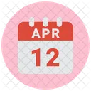 12 April April 12 12 Date Icon