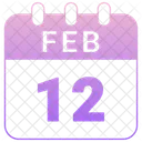 12 De Febrero Fecha 12 12 De Febrero Icono