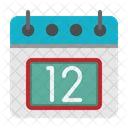 12 Fecha Calendario Icono