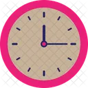 12 Heures 15 Minutes Horloge Analogique 12 Heures Date Limite Icon