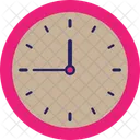 12 Heures 45 Minutes Horloge Analogique 12 Heures Delai Icon