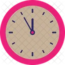 12 Heures 55 Minutes Horloge Analogique 12 Heures Delai Icon