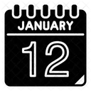 January Day Calendar Icon