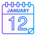 January Day Calendar Icon
