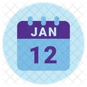 January Date Calendar Icon