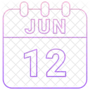 June Date Calendar Icon