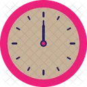 12 Oclock Analog Clock  Icon