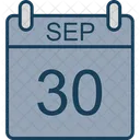 Septembre Calendrier Date Icon