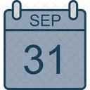 Septembre Calendrier Date Icon