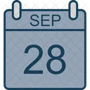 Septembre Calendrier Date Icon