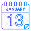 Enero Dia Calendario Icono