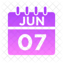 Junio Semana Hora Icono
