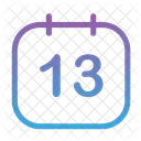 13 fecha  Icono