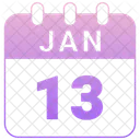 Janvier Date Calendrier Icon