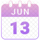 June Date Calendar Icon